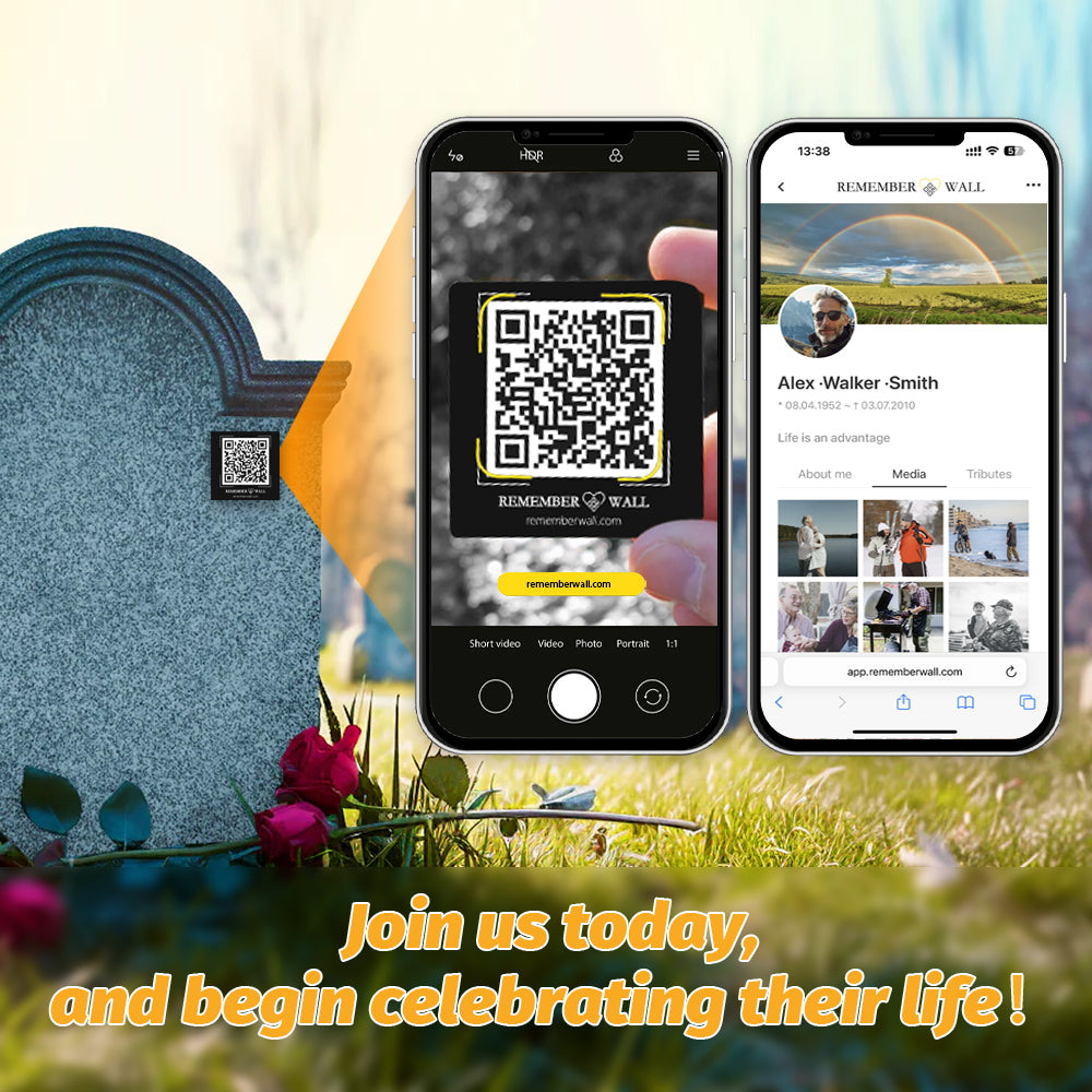 Remember Wall™- QR Memorial Plaque for Headstones